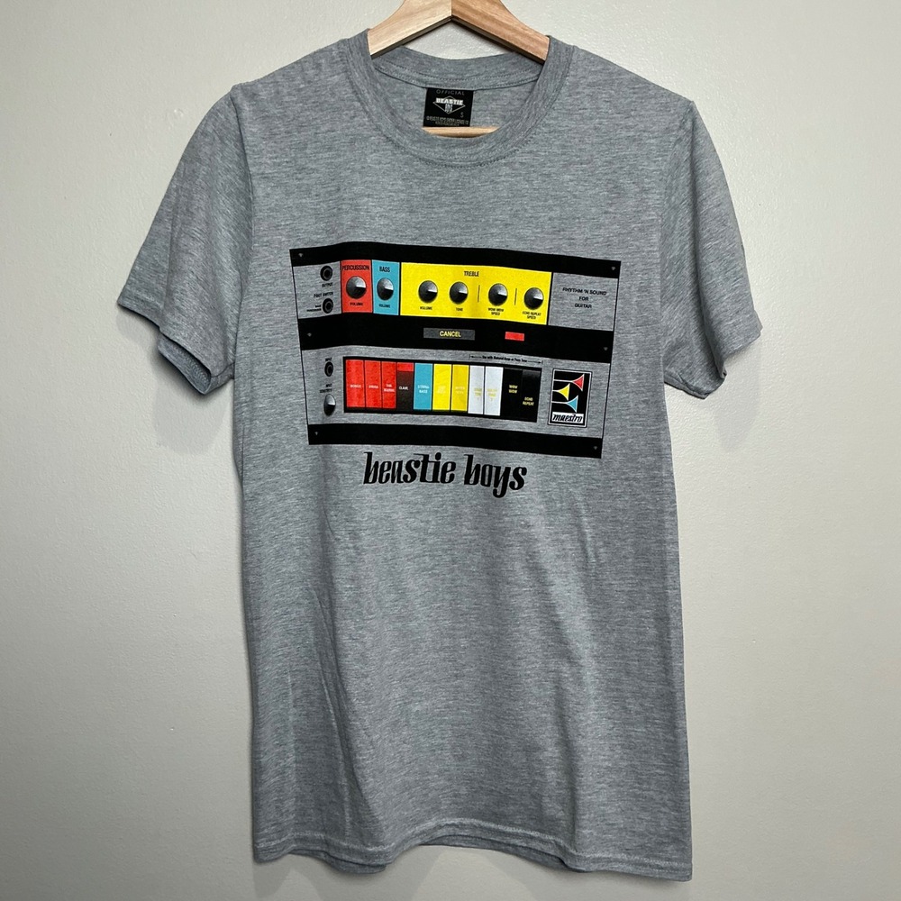 Official Beastie Boys Maestro Synth T-Shirt Womens Small Grey Check Your Head